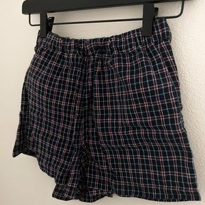 Brandy Melville | John Galt Logan Plaid Shorts in Navy